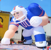 Mascotte gonflable de cricketer professionnel pour l'extérieur