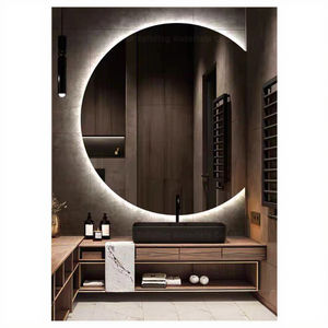 Miroir de <span class=keywords><strong>bain</strong></span> rétroéclairé à LED demi-lune avec capteur tactile, changement de température de couleur et <span class=keywords><strong>film</strong></span> de désembuage - Product Image 6