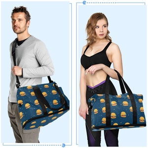 Bolsas de Viaje Divertidas con Diseño Divertido, Gran Capacidad, Duraderas, Impermeables, con Separación para Ropa Seca y Mojada, Bolsas de Gimnasio con Compartimento para Zapatos - Product Image 6