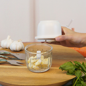 Mini hachoir électrique en plastique pour légumes, ail, gingembre, viande, avec lame en acier inoxydable, rechargeable par USB - Product Image 6
