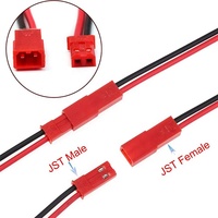 موصل JST SYP RCY ذكر/أنثى ثنائي الأطراف 22AWG مع كابل توصيل مكشوف الطرفين للاستخدام في شرائط LED والبطاريات والإلكترونيات