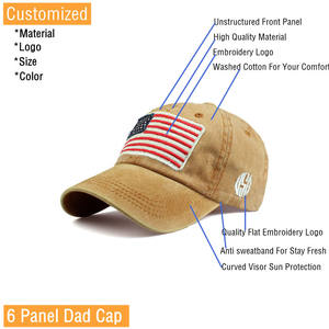 للبيع بالجملة العلم الامريكي للرجال القطن المطرز المتعصبين الولايات المتحدة الأمريكية وغسلها النساء - Product Image 6