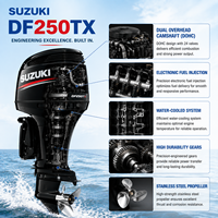 Moteur hors-bord Suzuki DF250TX 250 CV 4 temps EFI à arbre long pour bateaux de pêche, de loisirs et de travail – Puissance fiable Plus