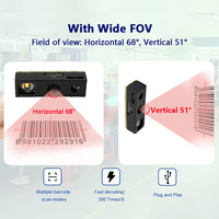 LONVILL Close Range Barcode Read Escáner de código de barras Arduino ultrafino Courier Locker 2D 1D