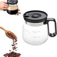 Mug en verre borosilicate de 16 oz avec poignée, couvercle anti-déversement, paille et graduations pour café glacé, thé et jus – Vente en gros