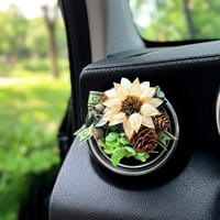 Diffuseur de parfum de voiture moderne et personnalisable, ornement floral séché, arôme cannelle, clip de ventilation, décoration élégante, sans électricité