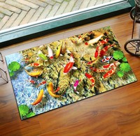 Tapis de salon pour adolescents à motif animalier style poisson, en mousse souple antidérapante, pour le camping et l'exercice