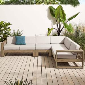 Ensemble de canapés d'extérieur <span class=keywords><strong>en</strong></span> <span class=keywords><strong>teck</strong></span> massif nordique, résistant aux intempéries, meubles de patio pour villa, balcon, jardin et hôtel - Product Image 1