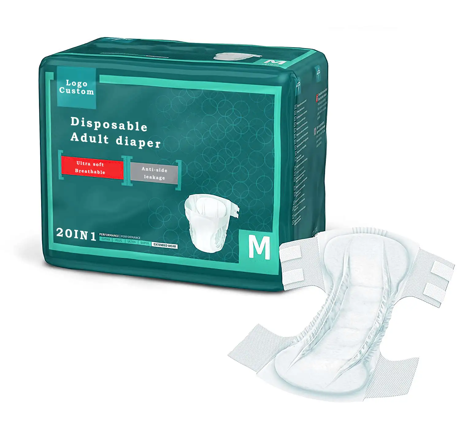 OEM brand plastic adult diaper manufacturer high absorption adult diaper pants