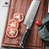 Damascus Koksmes 61HRC G10 Handvat 67-Lagen Vacuüm Warmtebehandeld Klein Keukenmes voor Thuis Restaurant Vlees Groenten