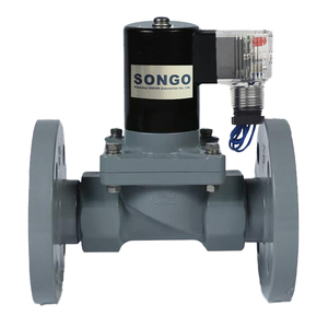 Válvula solenoide magnética de 1/2 pulgada normalmente cerrada de UPVC/CPVC con brida de rosca NPT para ácido sulfúrico y álcali - Product Image 5