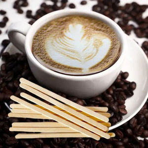 Penjualan Terbaik dapat disesuaikan ukuran warna alam pengaduk kopi kayu Biodegradable pengaduk kopi stik pencampuran - Product Image 6