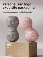 Balle de massage pour fascia, semelle du pied, voûte plantaire, balle en TPE en forme d'arachide, relaxation musculaire, balle hérisson, relaxation profonde des épaules et du cou, yoga unisexe