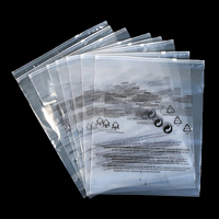 Sac d'emballage transparent en PE imperméable, pochette zippée refermable pour vêtements, sac de protection pour emballage