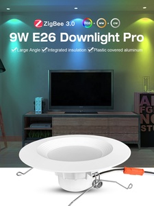 Gledopto RGB + CCT 9 wát E26 ZigBee 3.0 Led Downlight Pro AC100-240V NA phiên bản màu nhựa bao phủ nhôm 2.4 Gam RF điều khiển từ xa - Product Image 4
