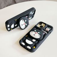 Casing HP 3D Kucing Lucu, Bahan Silikon Lembut, Pelindung Belakang, Kulit Pelindung, Kartun Imut untuk iPhone 17 Pro Max 11 12 13 14 15 16 Pro Max