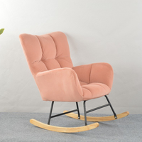 Fauteuil à bascule moderne et confortable en tissu durable, idéal pour l'intérieur : maison, bureau, chambre, balcon, hôtel, école