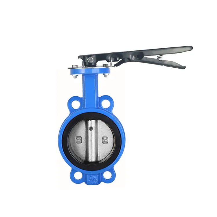 1-1/4 inch anti-corrosive handle PTFE seat wafer carbon steel WCB manual butterfly valve