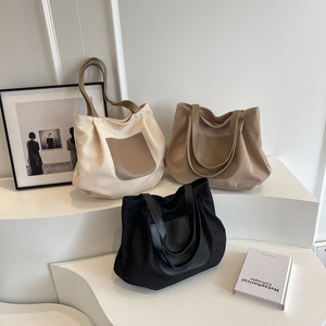 Bolsa de Lona Feminina 2025 Grande Capacidade com Fecho de Zíper Casual para Estudantes Bolsa de Ombro Diagonal Atacado - Product Image 2