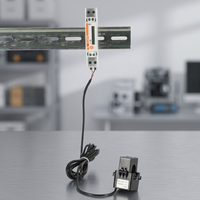 Compteur CT ACREL ADL200N-CT/D16 120A monophasé sur rail DIN avec affichage LCD Modbus-RTU pour système de gestion de l'énergie