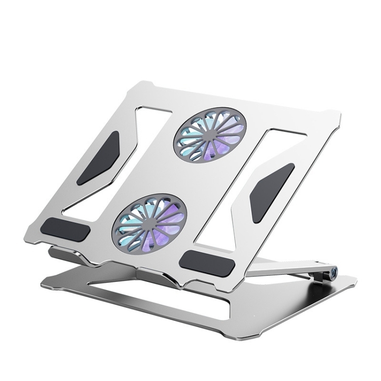 BONERUY P18F Aluminum Alloy Adjustable Dual Fan Laptop Cooling Bracket with Type-C Cable