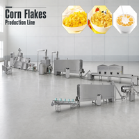Machine automatique de fabrication de flocons de maïs, ligne de production d'extrusion de céréales pour le petit-déjeuner, équipement de soufflage et de transformation alimentaire pour usine