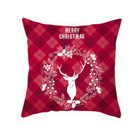 Nouvelle taie d'oreiller de Noël en velours peau de pêche, taie d'oreiller carrée pour canapé, décoration de coussin