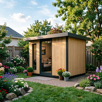 Ensemble de salon pour jardin, cabane préfabriquée, salle de divertissement en plein air, espace de détente extérieur, résistant aux intempéries, montage facile