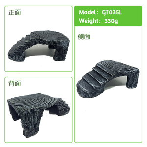 Décor d'aquarium chats, plateforme type tortue, pierre, enclos pour animaux de compagnie, terrasse - Product Image 4