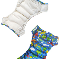 Couches lavables en bambou pour bébé, 5 pièces, en tissu, pantalon d'entraînement pour bébé, couches imprimées
