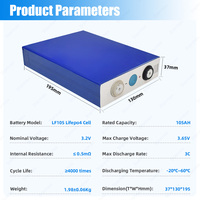 Cellule de batterie prismatique Lifepo4 Starmax haute sécurité EV 3.2V 105ah pour les systèmes de charge de flottes de véhicules électriques commerciaux