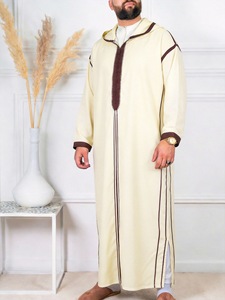 CCY Abaya Jellaba Homme Islam Kameez Thobe Nouvelle Chemise à Capuche Arabe pour Homme <span class=keywords><strong>Robe</strong></span> Musulmane Manches Longues Galabia Musulmane Boubou Homme - Product Image 6