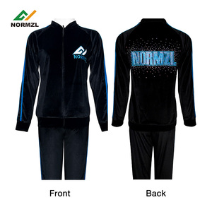 سترة رياضية سوداء للرقص الأكاديمية يهتف الاحماء رياضية التألق الراين شعار سترة التدريب - Product Image 3