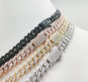 Fourniture en gros Argent sterling 925 Signature 8 MM Chaîne de bijoux cubains de qualité supérieure disponible pour quantité en vrac - Product Image 3