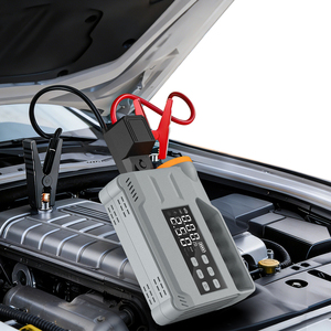 Démarreur portable 6400mAh 12V avec compresseur d'air, écran LED, batterie externe, kit d'outils d'urgence multifonction, booster de batterie - Product Image 1