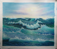 Offre Spéciale fait à la main grand paysage marin peinture à l'huile sur toile mer vague océan peinture salon mur Art décor à la maison