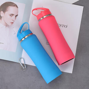 Top Selling Insulated Stainless Steel Water Bottle Custom Logo Reusable <b>Plastic</b> Flip Top <b>Lid</b> Promotional Drinkware - Product Image 3