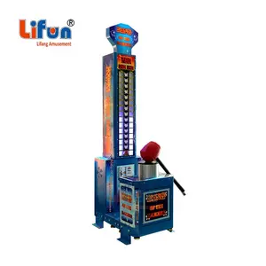 Çekiç boks gücü gücü testi kralı sikke işletilen boks oyun makinesi Arcade boks oyun makinesi