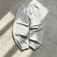 Pantalon de jogging surdimensionné personnalisé OEM pour homme, en molleton bouclette, coupe ample et décontractée, en coton, taille élastique, style streetwear