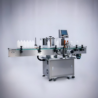 Machine d'étiquetage automatique haute performance pour bouteilles en plastique (feuille/film) avec applicateur d'étiquettes adhésives et roulement pour bouteilles rondes