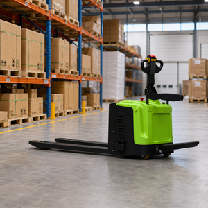 3.0 Ton Stand-on Electric Pallet Truck PU Wheels Battery Powered Pallet Jack for Warehouse <b>Material</b> <b>Handling</b> - Product Image 1