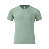 Kaos Olahraga Lengan Pendek Pria Wanita Cepat Kering Bahan Polyester Nylon untuk Gym Fitness Semua Musim Grosir OEM Logo GuangZhou