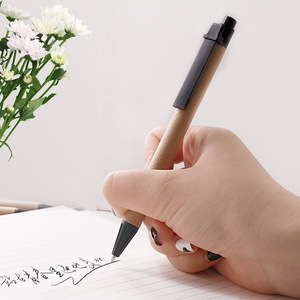 Vente en gros de stylos à bille noirs à offrir, stylos à bille en papier kraft vintage personnalisés pour la promotion et la publicité - Product Image 6