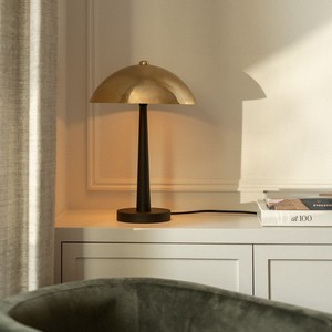Modern Minimalist Table Lamp Gold Metal Mushroom Design LED <b>Light</b> Source E27 Base Bedroom Living Room <b>Decor</b> - Product Image 1