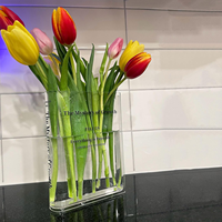 Porte-livres en pierre transparente moderne pour fleurs - Décoration d'étagère à livres mignonne Vase en acrylique artistique unique pour les amoureux des livres