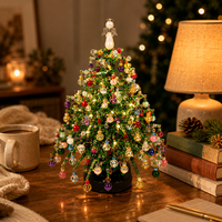 Kit DIY Arbre de Noël Perlé – Ensemble Artisanat Fait Main Créatif – Décoration de Table Festive – Jouet Éducatif – Cadeau pour Enfants et Adultes