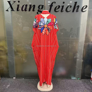 Vente directe usine Nouveauté 2026 Robe <span class=keywords><strong>Boubou</strong></span> Ankara ethnique ample et décontractée <span class=keywords><strong>à</strong></span> col en V, <span class=keywords><strong>à</strong></span> rayures et imprimé floral, pour vacances <span class=keywords><strong>à</strong></span> la plage africaines et soirées - Product Image 6