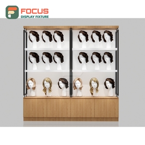 High End Hair Extension Display Counter Glass Top Drawer Shelf Human Hair Display Counter Cabinet - Product Image 4