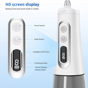Hydropulseur dentaire portable sans fil rechargeable étanche IPX7 300 ml pour le nettoyage des dents - Product Image 3