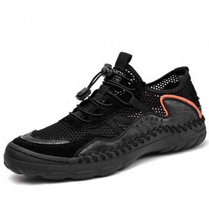 Zapatillas Deportivas de Malla con Cordones, Transpirables, Punta Redonda, Suela de Goma, Entresuela de EVA, para Todas las Temporadas, Color Sólido, Zapatos para Hombre - Product Image 4